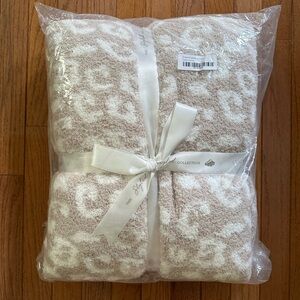 The Styled Collection Leopard Print Soft Original Blanket Taupe White NWT